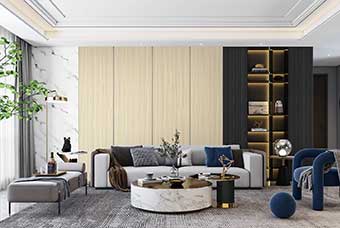 衡阳轻奢风格-客厅