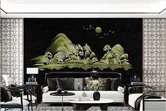 衡阳森佰汇航空纤维墙咔（湖光山色）